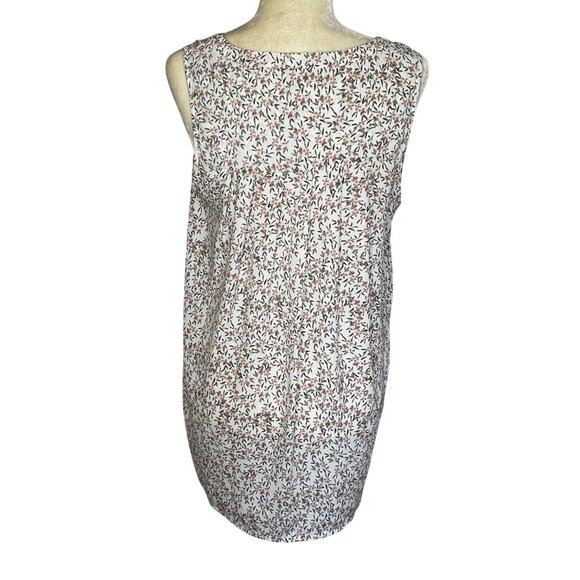 Anthropologie Pleione Top Medium Floral Oversized Sleeveless Career Blouse - Picture 4 of 9